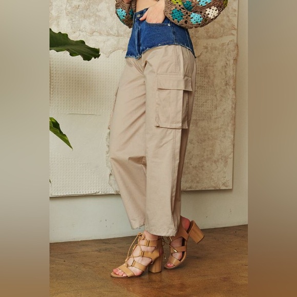 #01 Fall Denim Cargo Pants - Picture 4 of 10